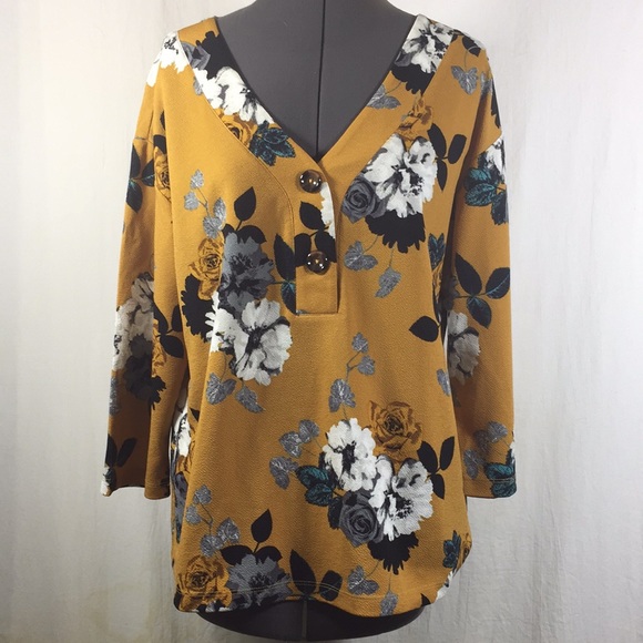 Jules & Leopold Tops - Jules & Leopold 3/4 Sleeve Floral Top Size M/M